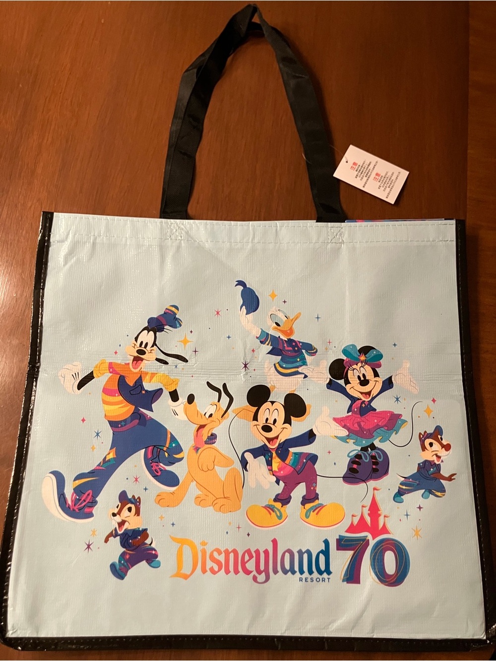 Disneyland Parks 70th Anniversary Reusable Tote Bag Mickey 18 X 17 - NEW NWT